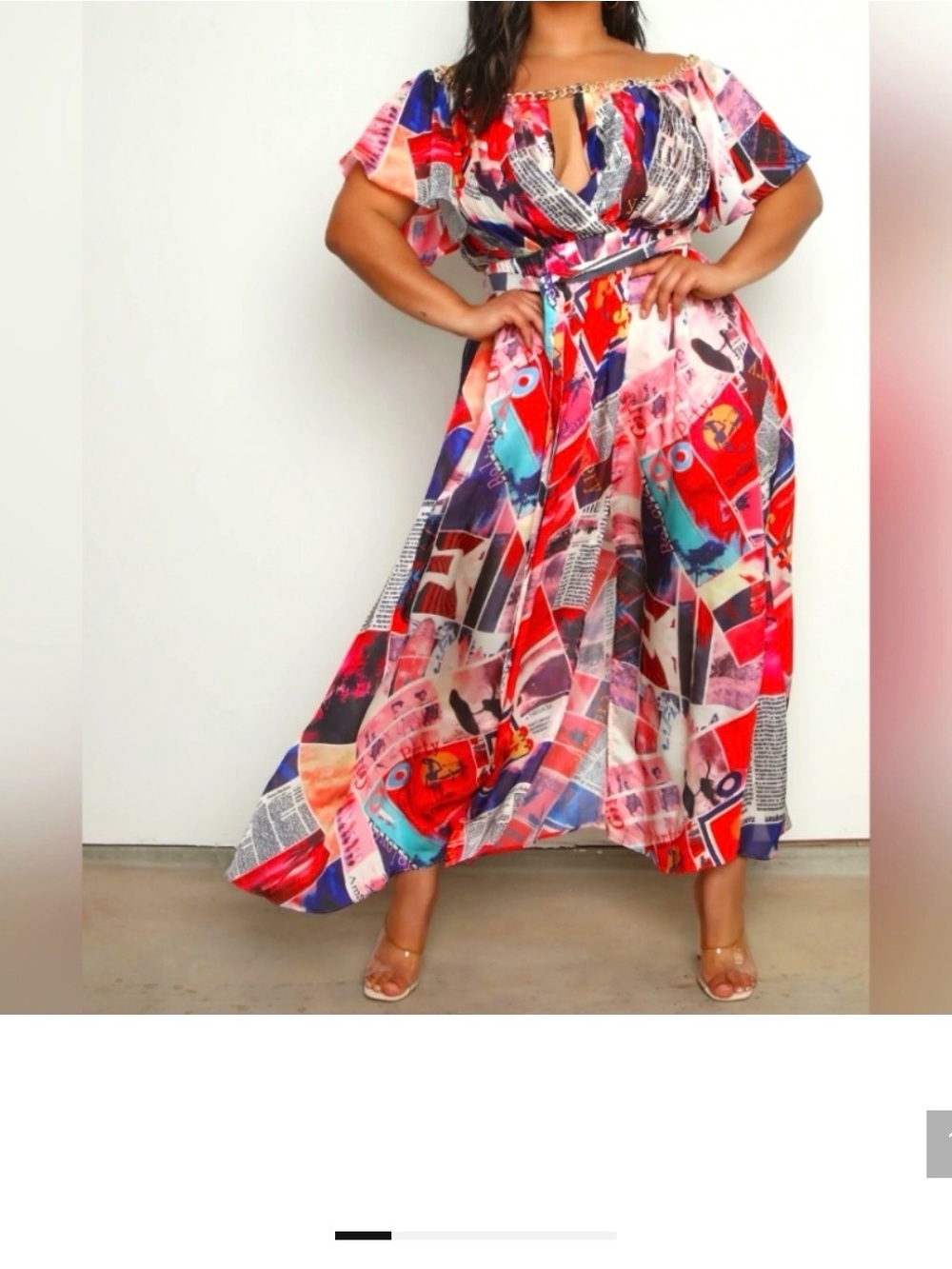Fashion Nova NWT vogue moment printed maxi dress 3XL